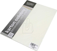 Karton dekorativ Argo A4, 220g, satin, i bardhë