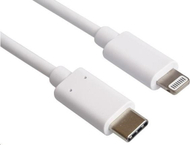 Kabllo USB PremiumCord Lightning në USB C, 1 m, e bardhë