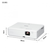Projektor Epson CO W01, WXGA, 3000 lumen, i bardhë