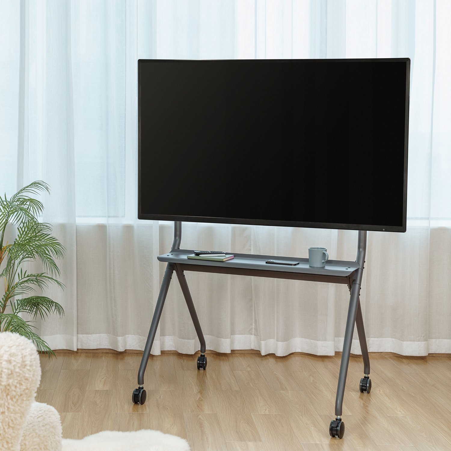 Stendë mobile për TV Maclean MC-977, 50-86", 120kg, e zezë