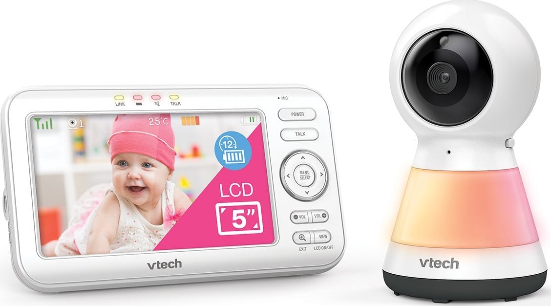 Monitor për bebe VTech BM5255, ekran 5", komunikim dykahësh, dritë nate adaptive