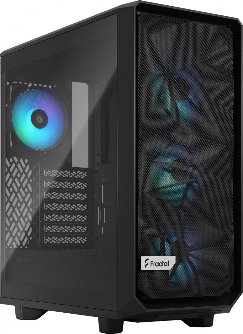 Kasë Fractal Design Meshify 2 Compact RGB, e zezë, Midi Tower