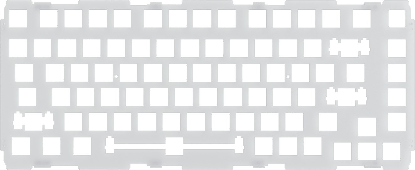 Pllakë çelësash Glorious GMMK Pro 75%, polikarbonat, ISO, transparente