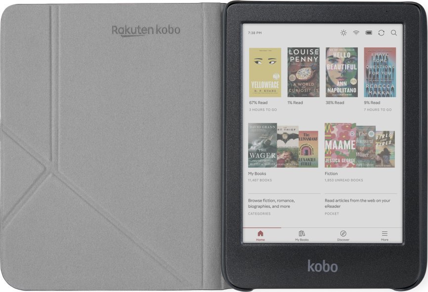 Mbulesë për lexues elektronik Kobo SleepCover Clara Colour dhe Clara BW, funksion sleep, Misty Green