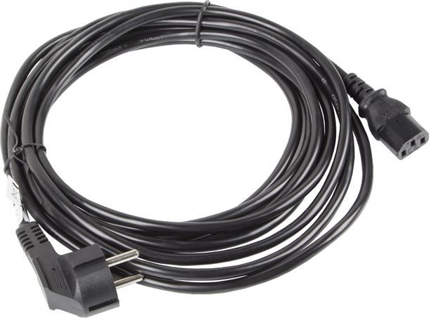 Kabllo e rrymës Lanberg CEE 7/7 - IEC 320 C13, 5m, e zezë