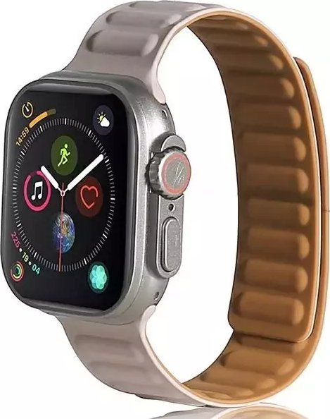 Rrip ore Beline për Apple Watch, magnetik, 42/44/45/49mm, khaki