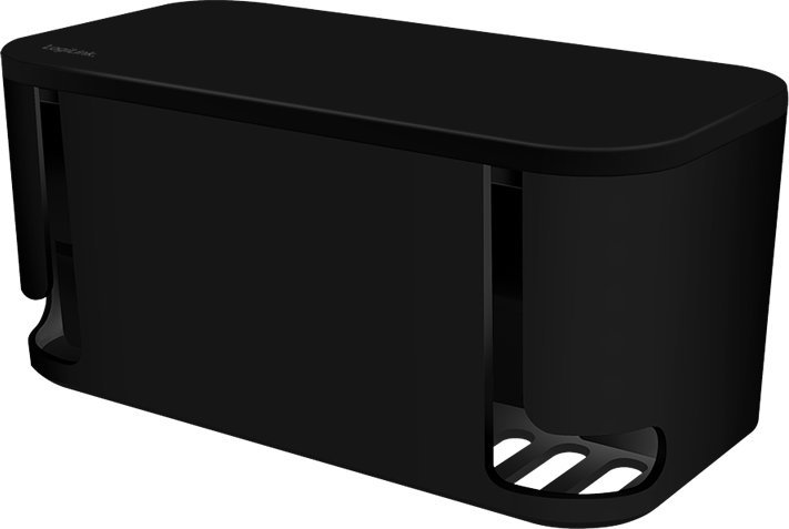 Prizë shumëfishe LogiLink, kuti ruajtëse, 4x Schuko 1x Euro, 2x USB, e zezë