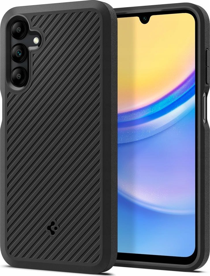 Mbajtëse telefoni Spigen Core Armor për Samsung Galaxy A15, mbrojtëse, e zezë matte