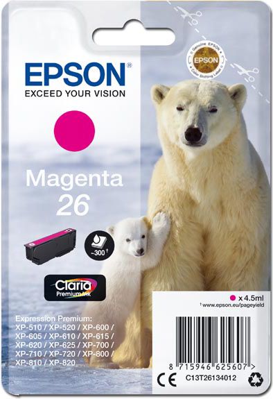 Ngjyrë për printer Epson C13T26134012, magenta