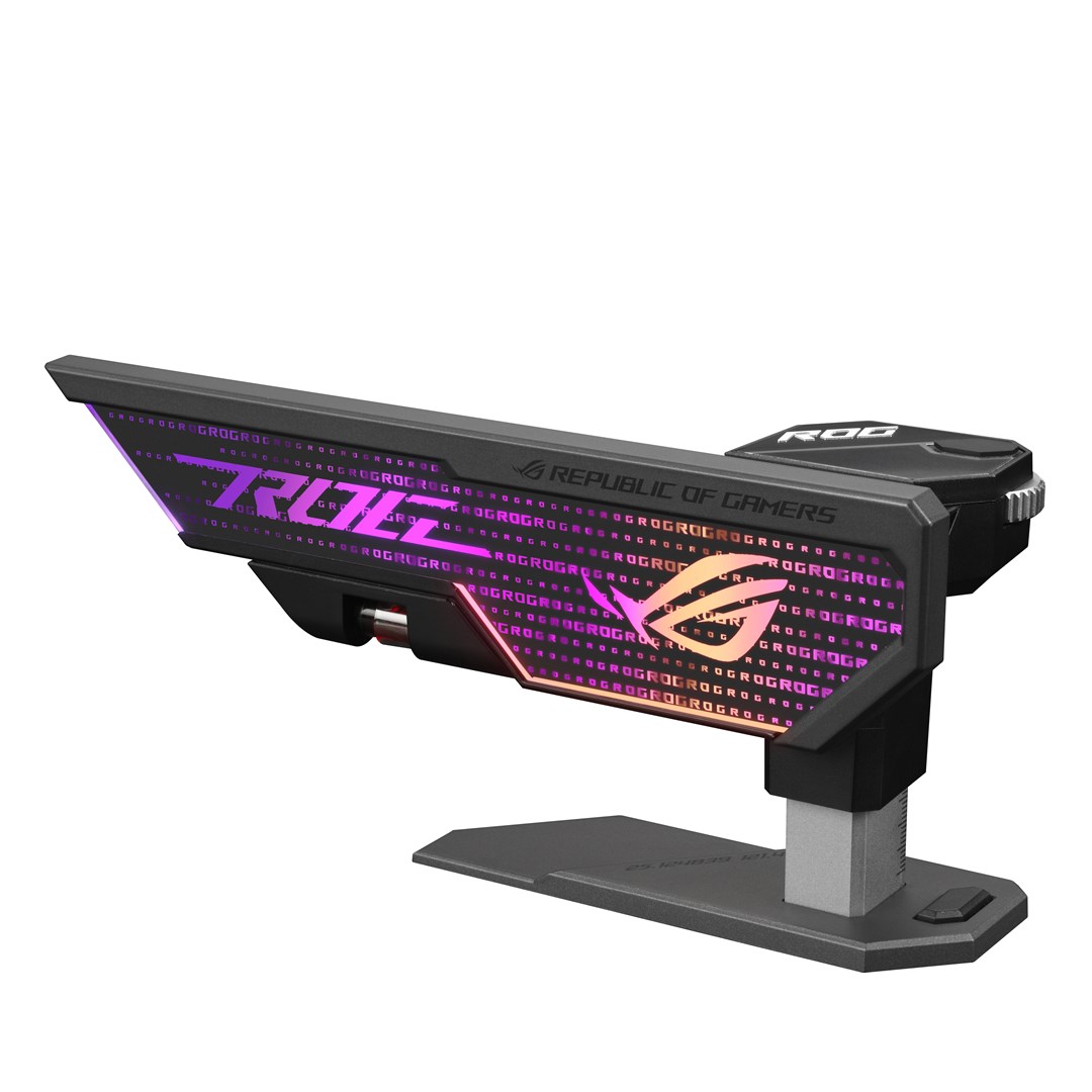 Mbajtëse grafike ASUS ROG Herculx, për kartela grafike, RGB, gri