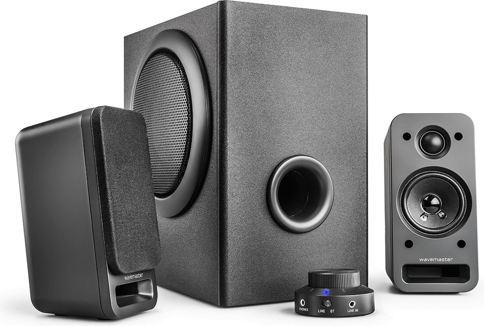 Altoparlantë kompjuteri Wavemaster MX3+, sistem 2.1, me Bluetooth, i zi