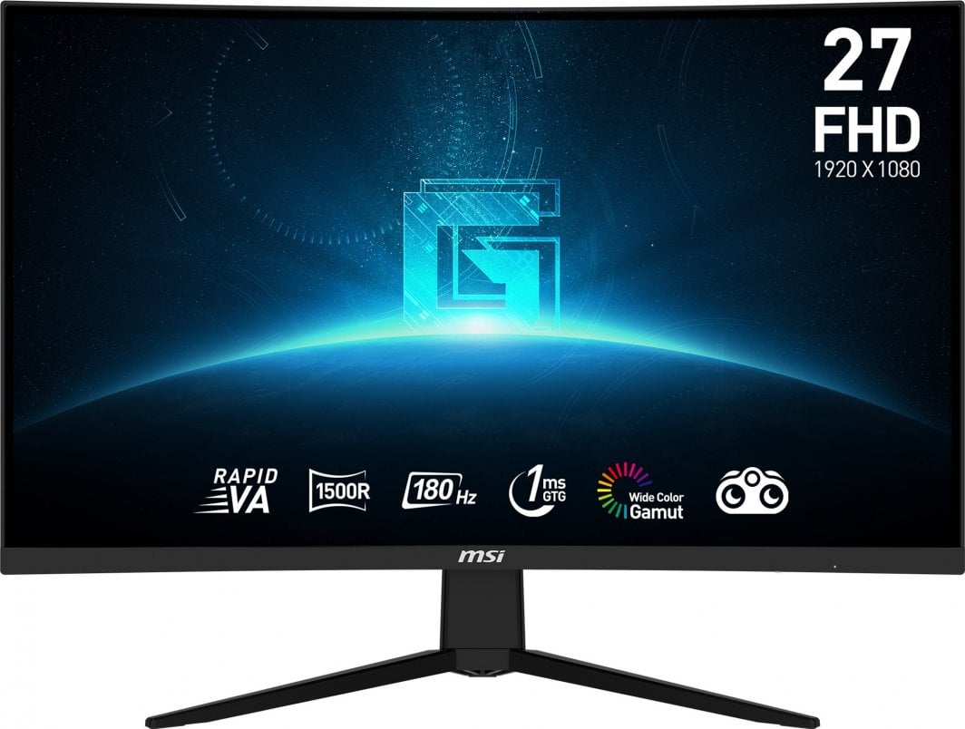 Monitor MSI G27C3F, 27'', 180Hz, Class E, 1920x1080 (Full HD), Rapid VA, i zi