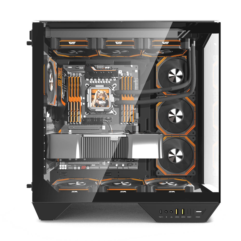 Kasë Darkflash DY470, M-Tower, e zezë
