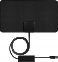 Antena e brendshme Emos J0709, DVB-T/T2, me përforcues, e zezë