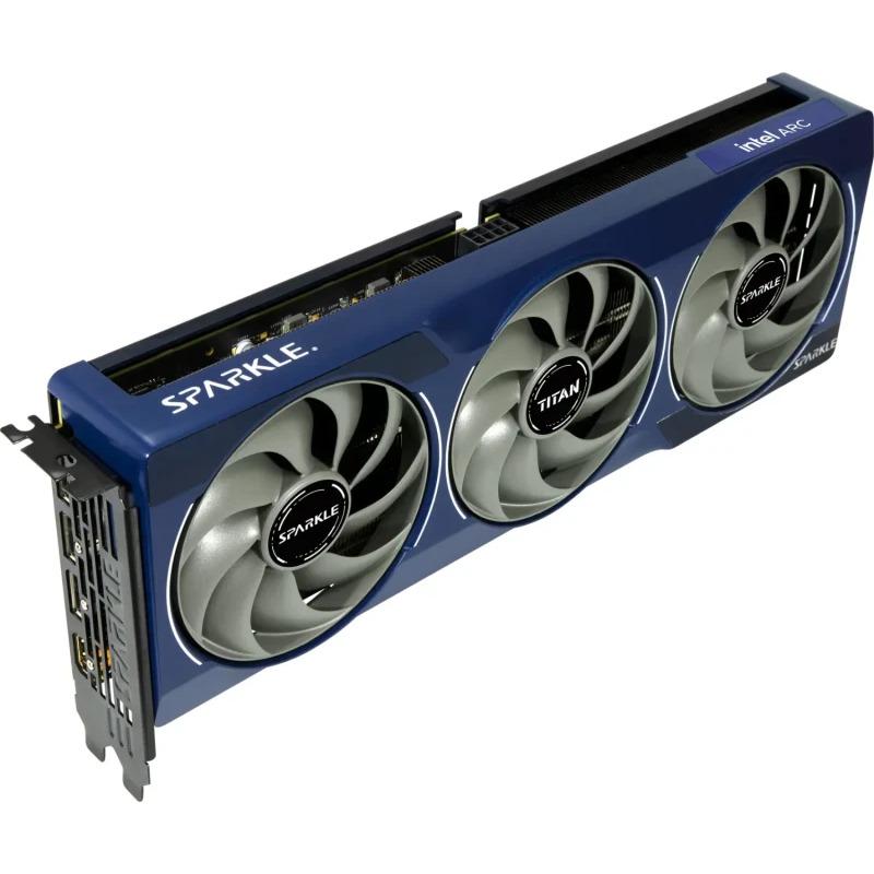 Kartë grafike Sparkle Intel Arc B580 Titan OC, 12GB GDDR6, Breathing Light, e zezë