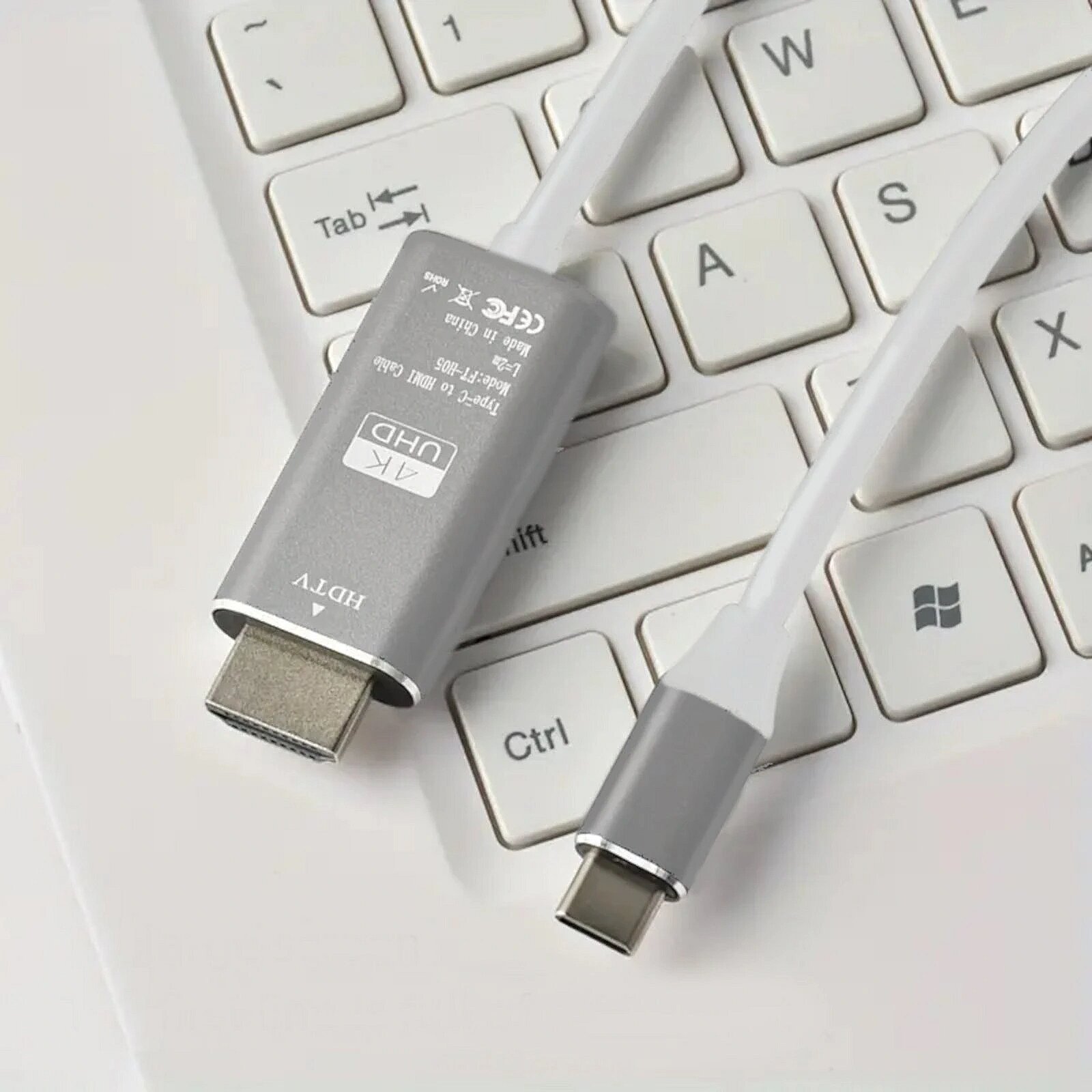 Kabllo RoGer FT-H05, USB-C në HDMI, 2m