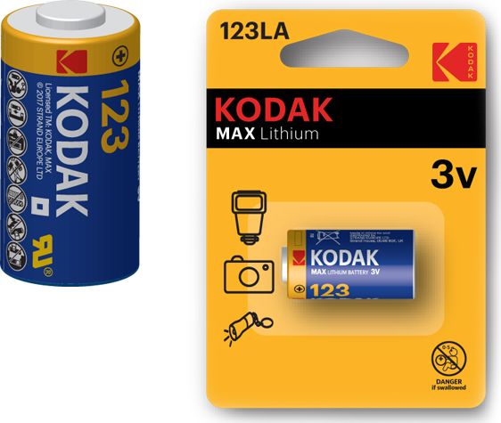 Bateri litium Kodak Max CR123, 3V, 1 copë