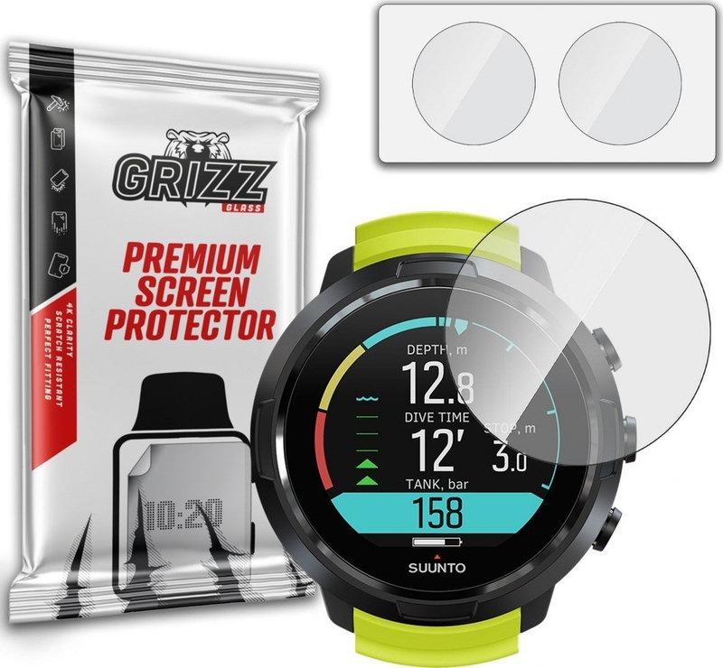 Xham mbrojtës hibrid GrizzGlass për Suunto D5, transparencë e lartë, rezistent ndaj gërvishtjeve