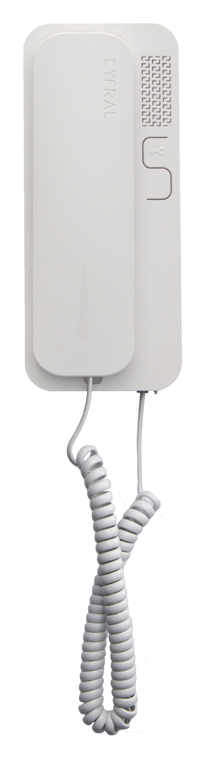 Receptor domofoni CYFRAL SMART 5P, 4 6 tela, volum i rregullueshëm, i bardhë