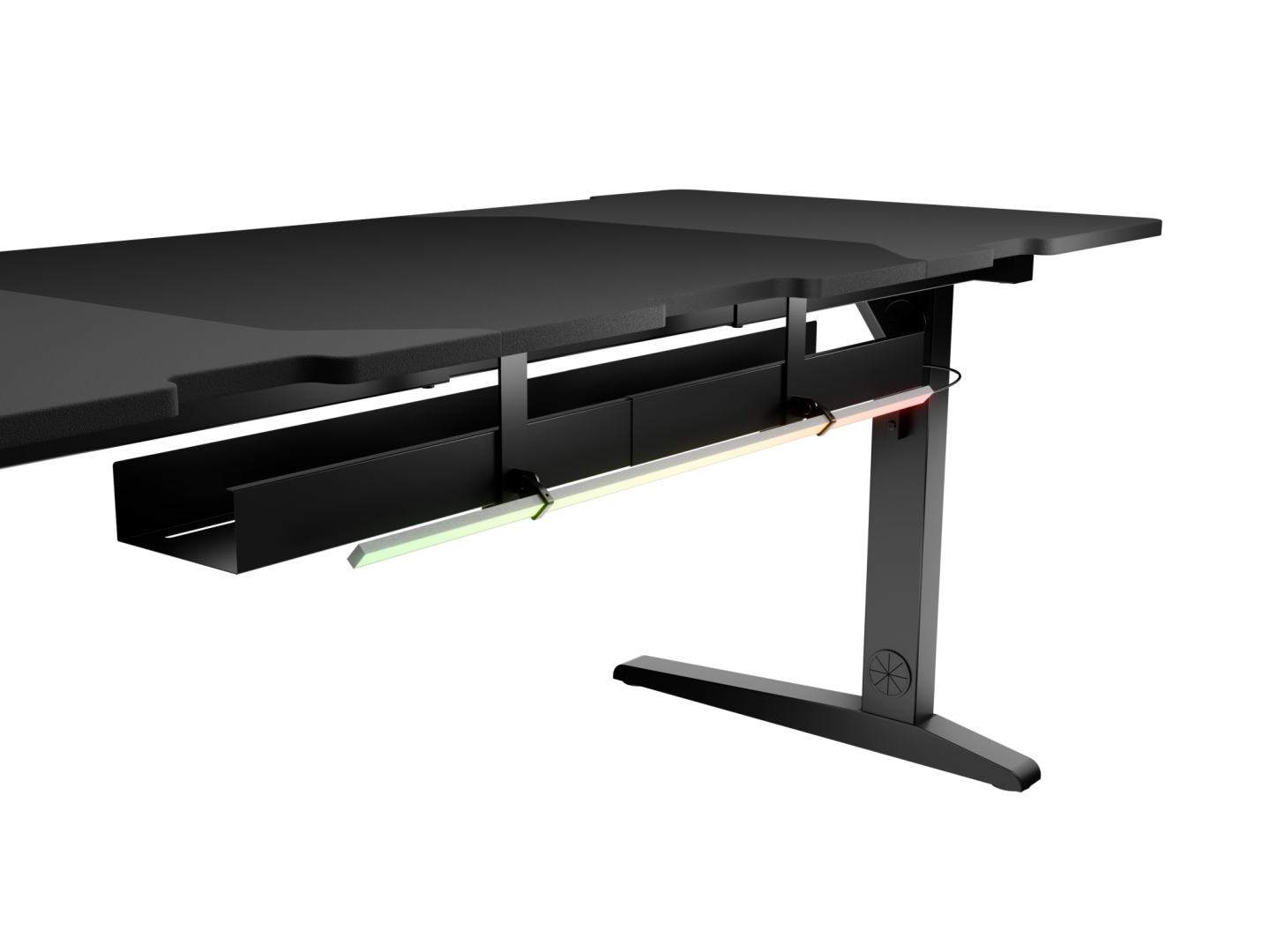 Tavolinë gaming Genesis Holm Modular 180, 180cm, ndriçim RGB, e zezë