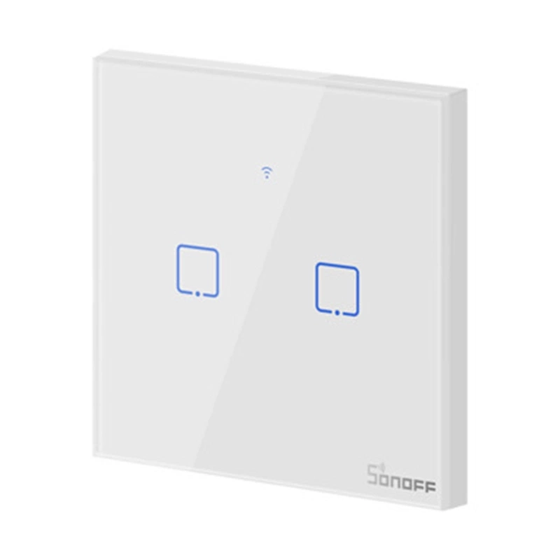 Çelës inteligjent Sonoff T1 EU TX, 2 kanale, WiFi, i bardhë