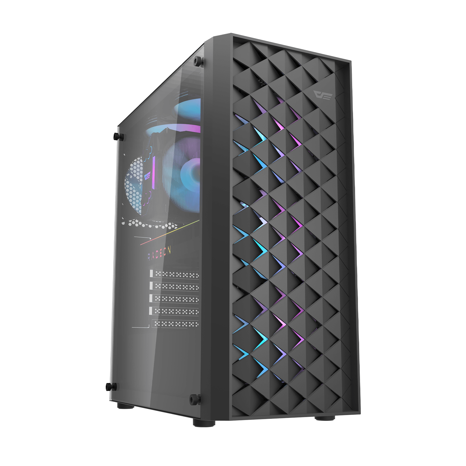 Kasë Darkflash DK351, e zezë, Midi Tower