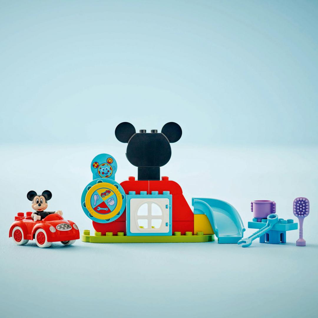 Set ndërtimi Disney Mickey Mouse Clubhouse Car, lodër për fëmijë, shumëngjyrësh