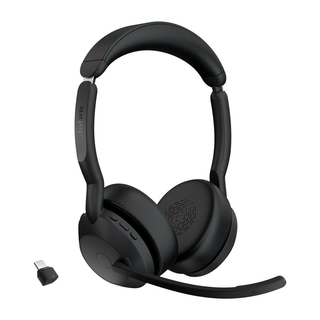 Kufje Jabra Evolve2 55 UC Stereo, USB-C, Bluetooth, të zeza