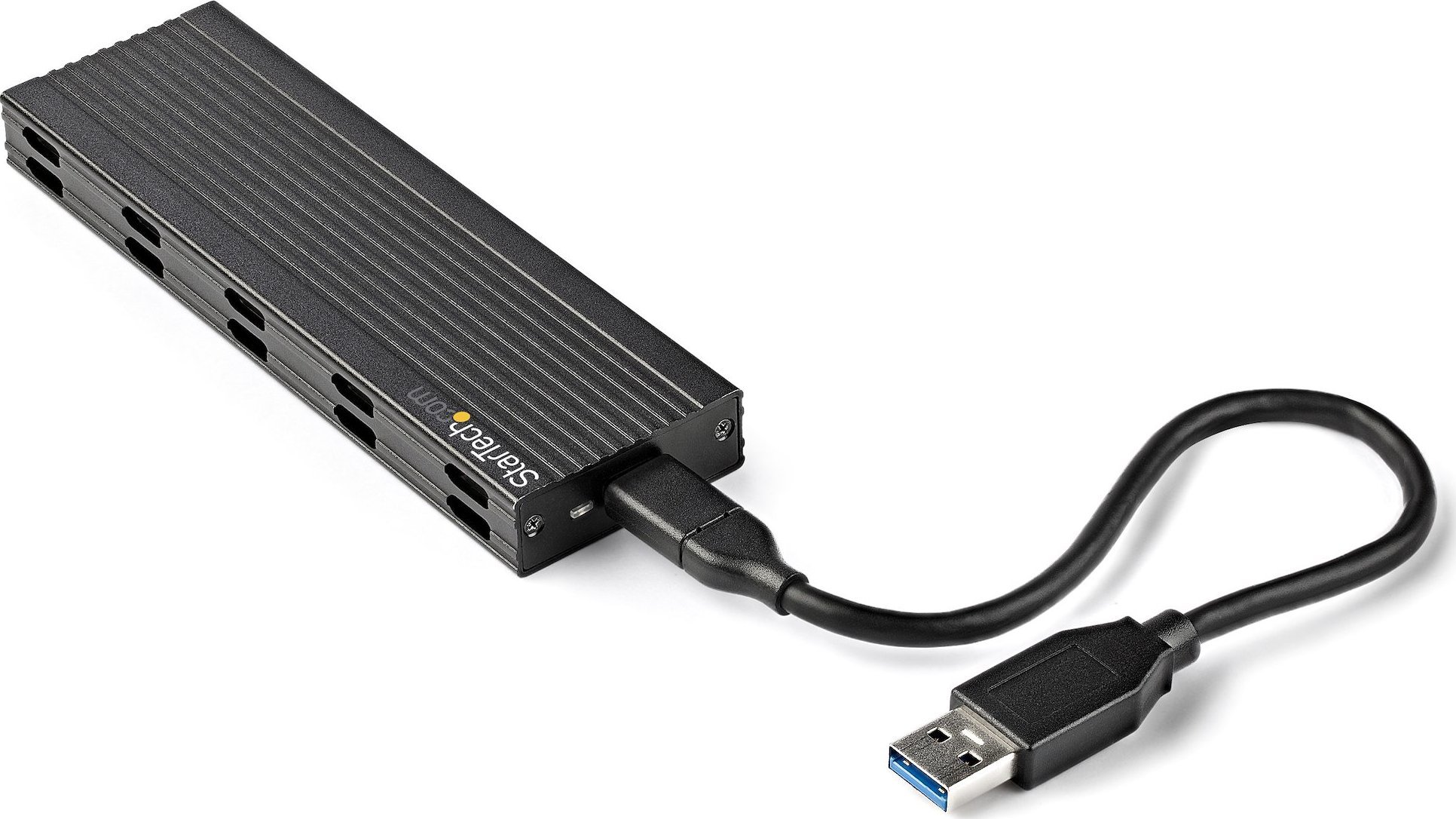 Kuti e jashtme SSD StarTech.com, USB C 10Gbps, M.2 NVMe SATA, alumini e zezë