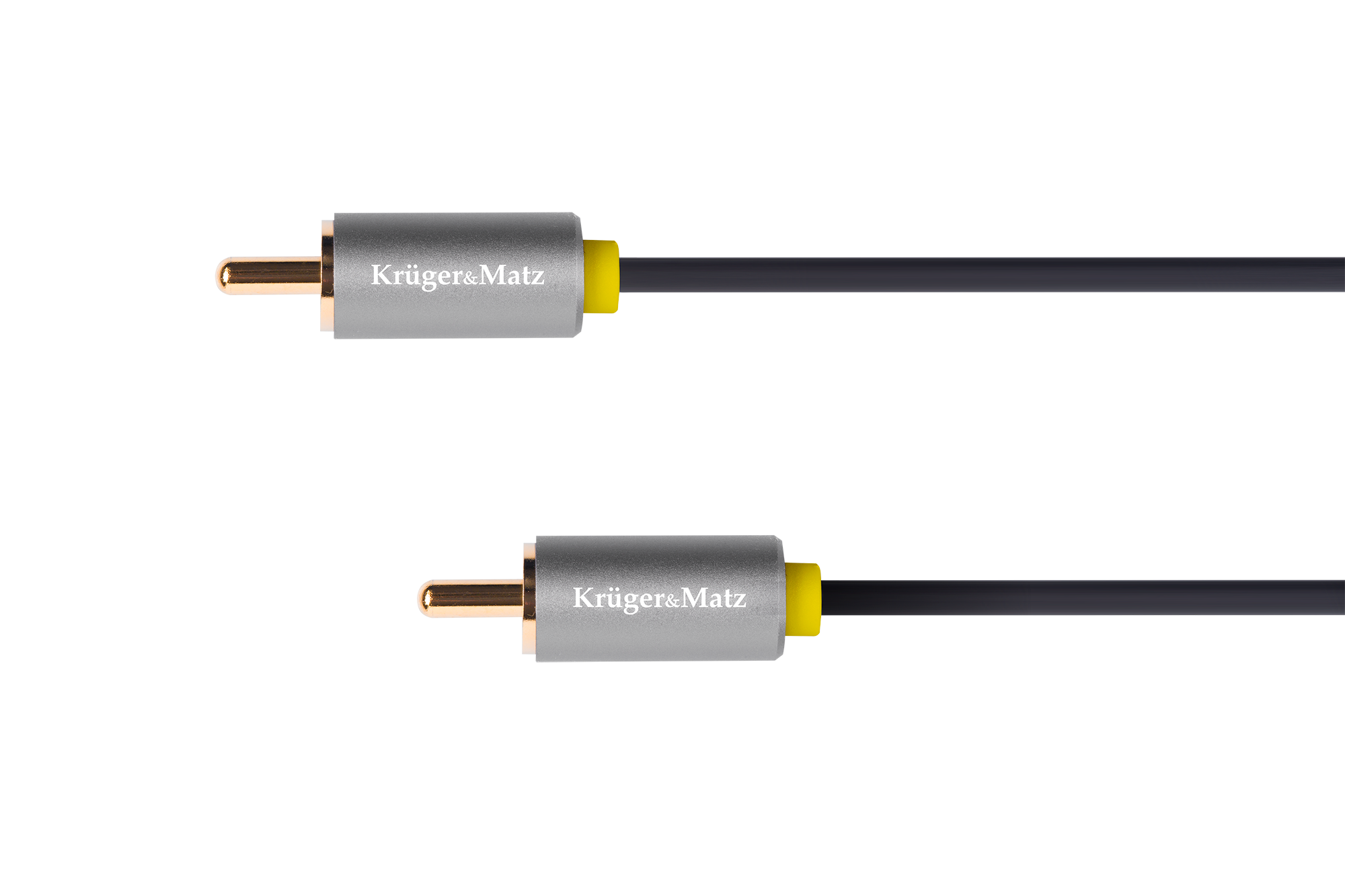 Kabllo audio video Kruger&amp;Matz KM1200, RCA në RCA, 0.5m, gri