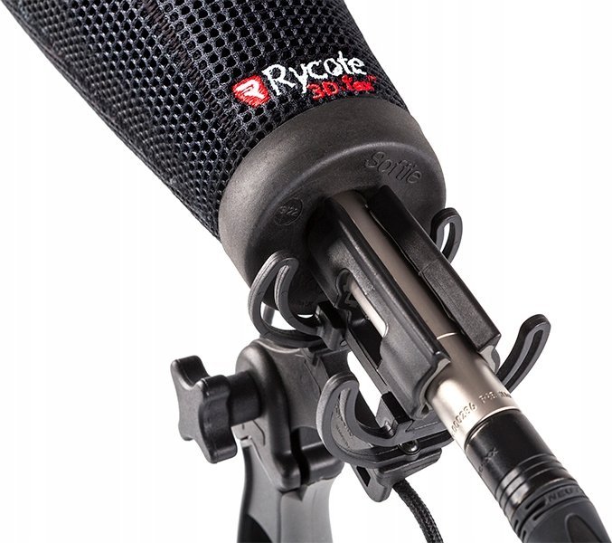 Mbajtëse mikrofoni Rycote Softie Duo-Lyre Mount, pistol grip ergonomik, diametër 19-34mm, e zezë