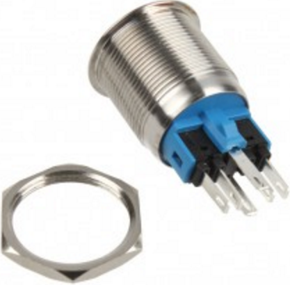 Buton LED DimasTech PD057, 25mm, i kuq