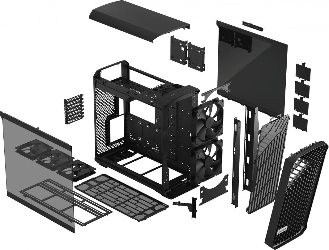 Kasë Fractal Design Torrent TG Light Tint (FD-C-TOR1A-01), e zezë