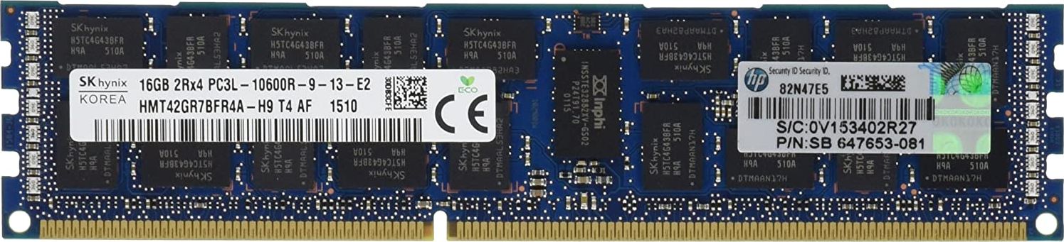 Меморија за сервери HPE DDR3L, 16 GB, 1333 MHz, CL9 (647901-S21)