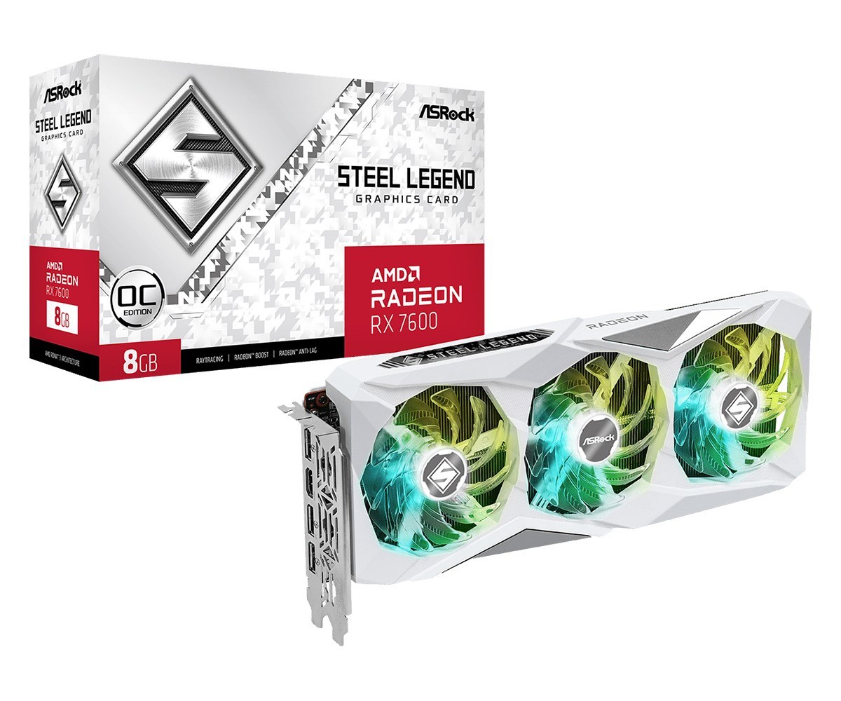 Kartelë grafike ASRock Radeon RX 7600 Steel Legend 8GB OC