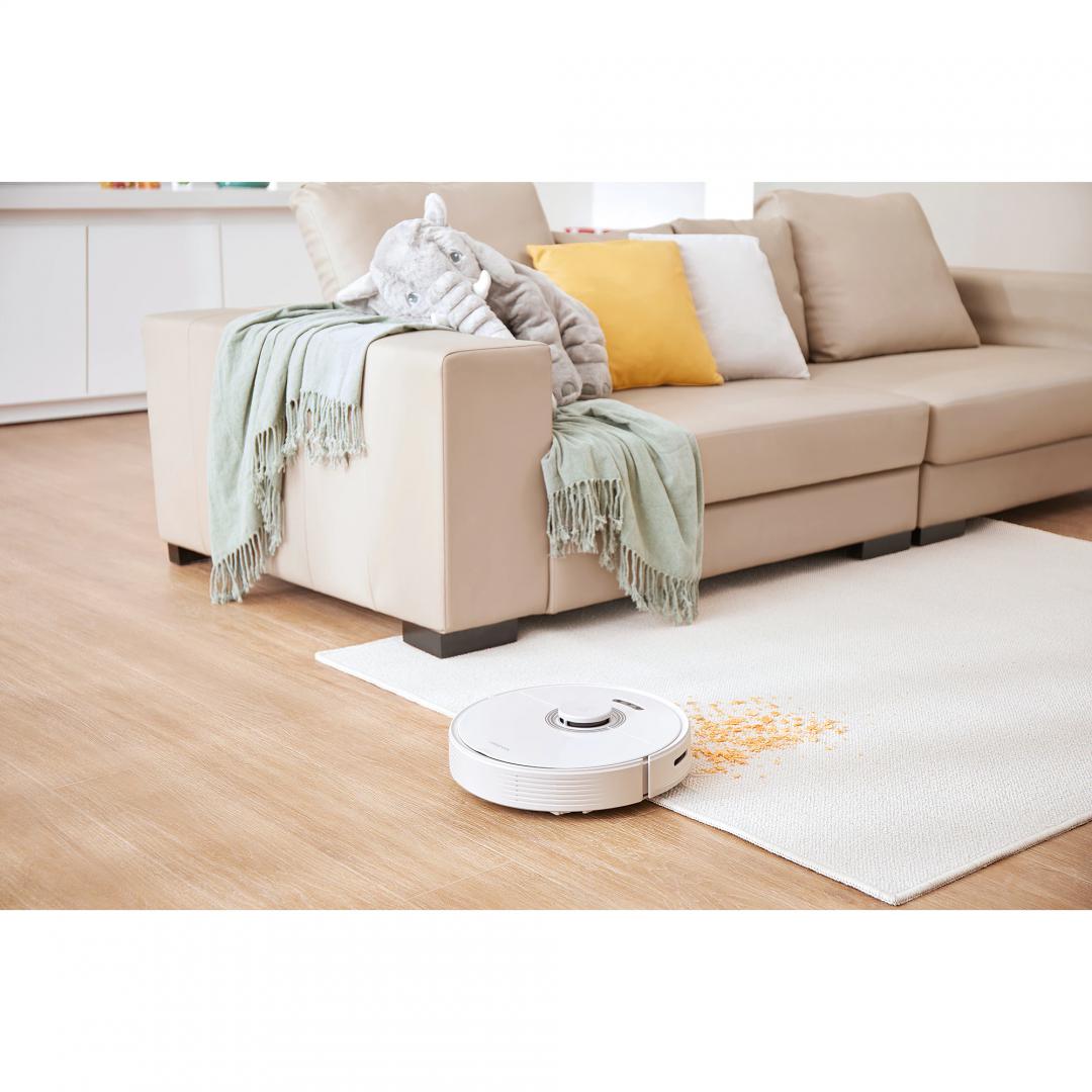 Fshesë me robot Roborock RBR-8010415, pastrim i thatë dhe me ujë, Wi‑Fi, e bardhë