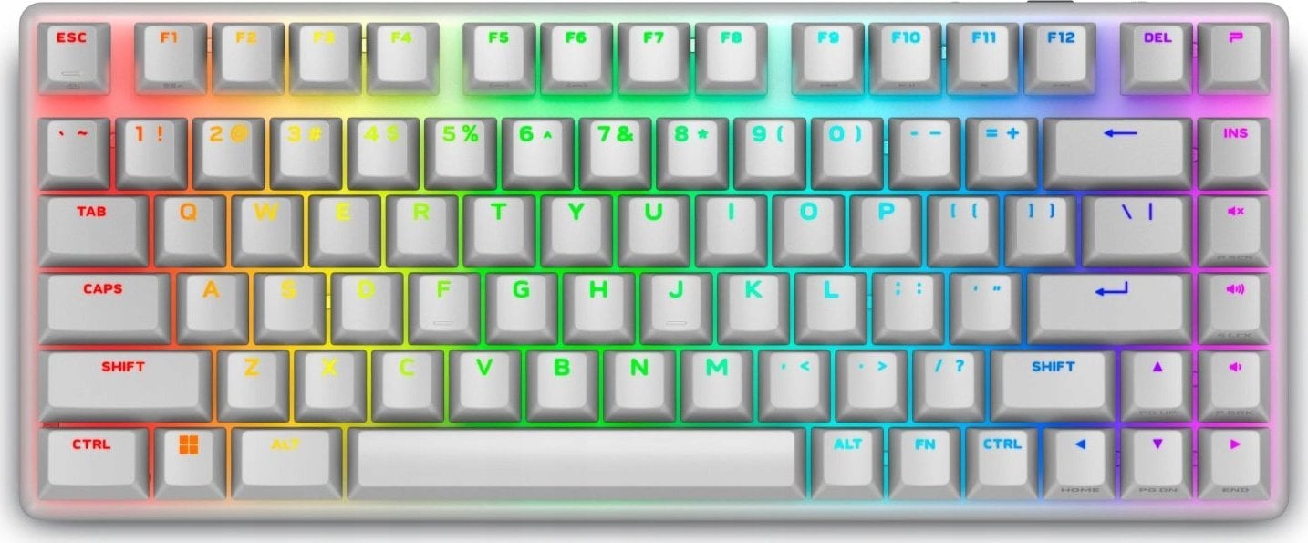 Tastierë gaming Alienware Pro Wireless, 75%, USB RF Bluetooth, e bardhë