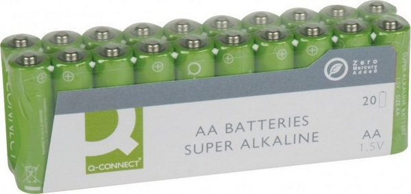 Bateri Q-CONNECT Super Alkaline AA, 1.5V, pako 20 copë