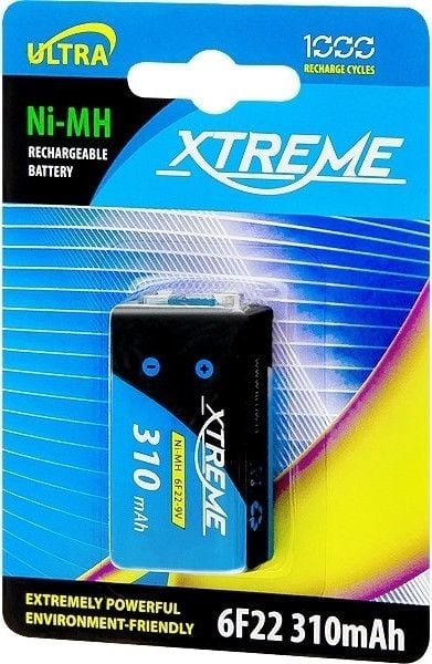 Bateri e rikarikueshme Accumulator Xtreme Ni MH 6F22, 9V, 310mAh