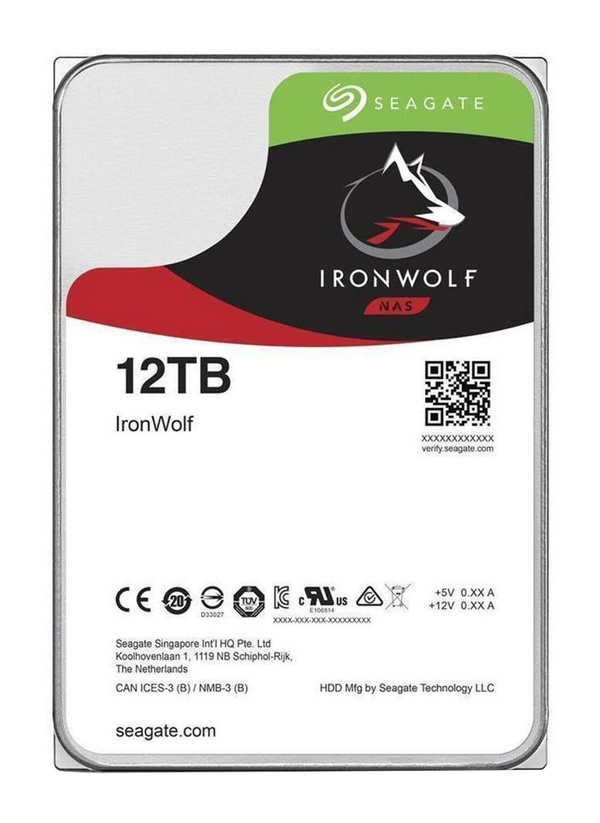 Hard Disk Seagate IronWolf 12 TB, 3.5", 7200 rpm, 256 MB Buffer