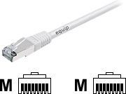 Kabllo Equip Patchcord, S / FTP, Cat6A, PIMF (605610) , 1m, e bardhë
