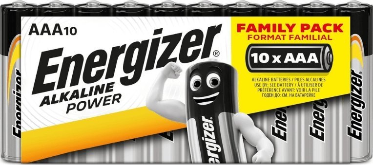 Bateri alkaline Energizer E300171800 AAA, paketim 10 copë