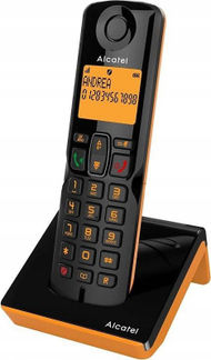 Telefon pa tela Alcatel S280 Solo, DECT, Caller ID, i zi portokalli