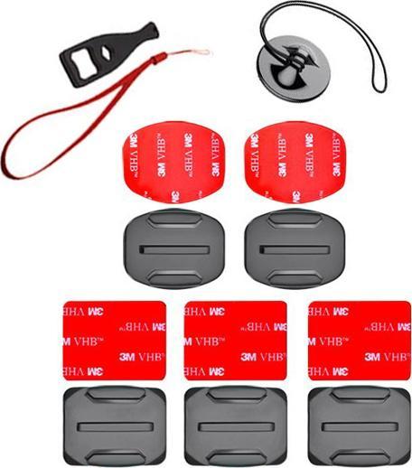 Set aksesorësh universal për kamera sportive 67 në 1, me kuti transporti, i zi
