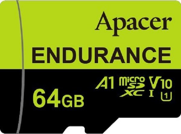 Kartë memorie microSDXC Apacer Endurance, 64GB, Class 10, UHS-I U3, A1, V30