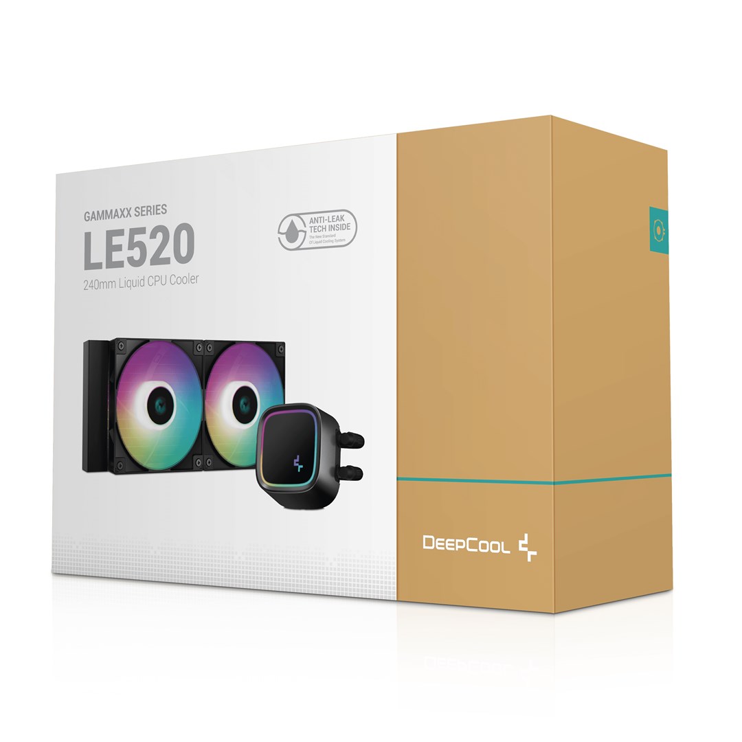 Ftohës me ujë Deepcool LE520, 12 cm, i zi