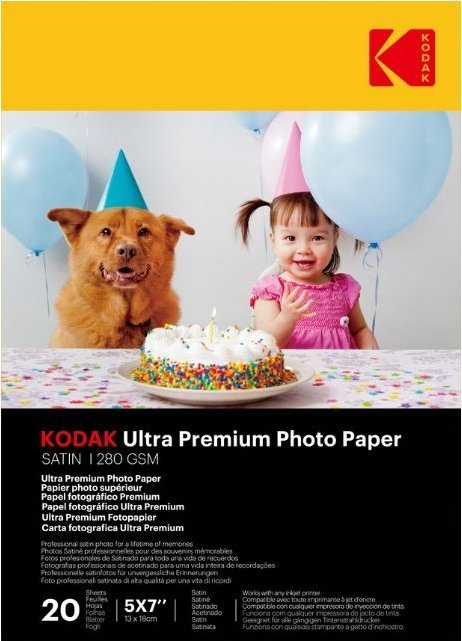 Letër fotografike KODAK Ultra Premium Photo Paper, 13x18cm, 280g satin, 20 fletë