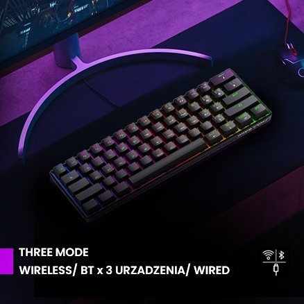 Set tastierë dhe mi Preyon Brown All Claw PBAC61B dhe Owl POW35B, mekanike, wireless, me RGB, i zi