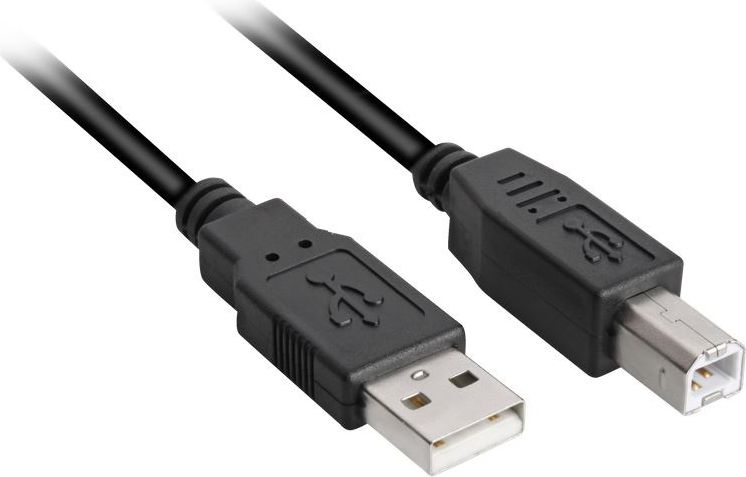 Kabllo lidhëse Sharkoon 2.0 A-B, 3,0m, e zezë (4044951015276)
