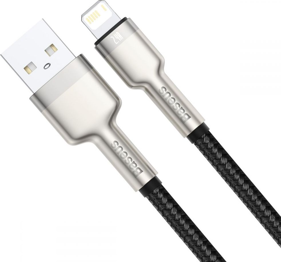 Kabllo USB Baseus CALJK-A01, USB-A në Lightning, 1 m, i zi